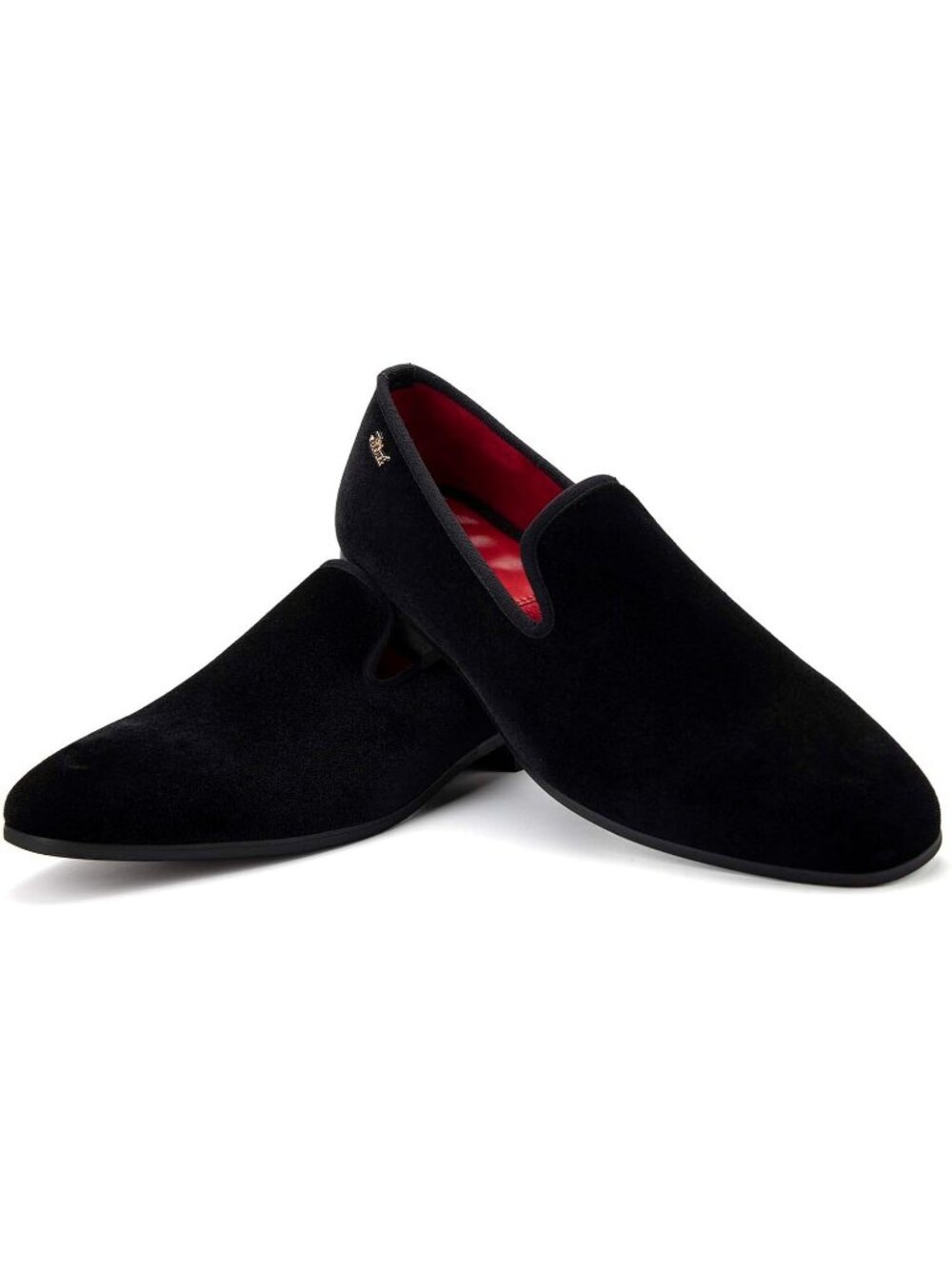 JITAI Men's Black15 Elegant Rubber & Leather Penny Loafers Casual Formal Shoes